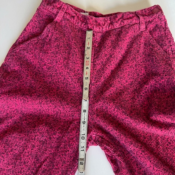 Vintage ESPRIT Women's Girls Corduroy Pink Pants 5/6 Small Floral Hot Pink Black - Picture 5 of 15